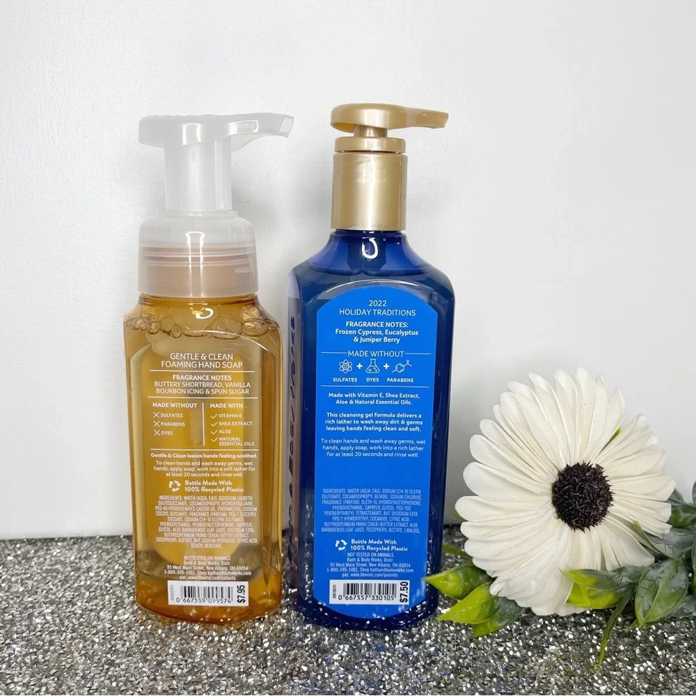 Bath & Body Works Hand Soap Merry Cookie & Frozen Lake Winter Scents Nwt